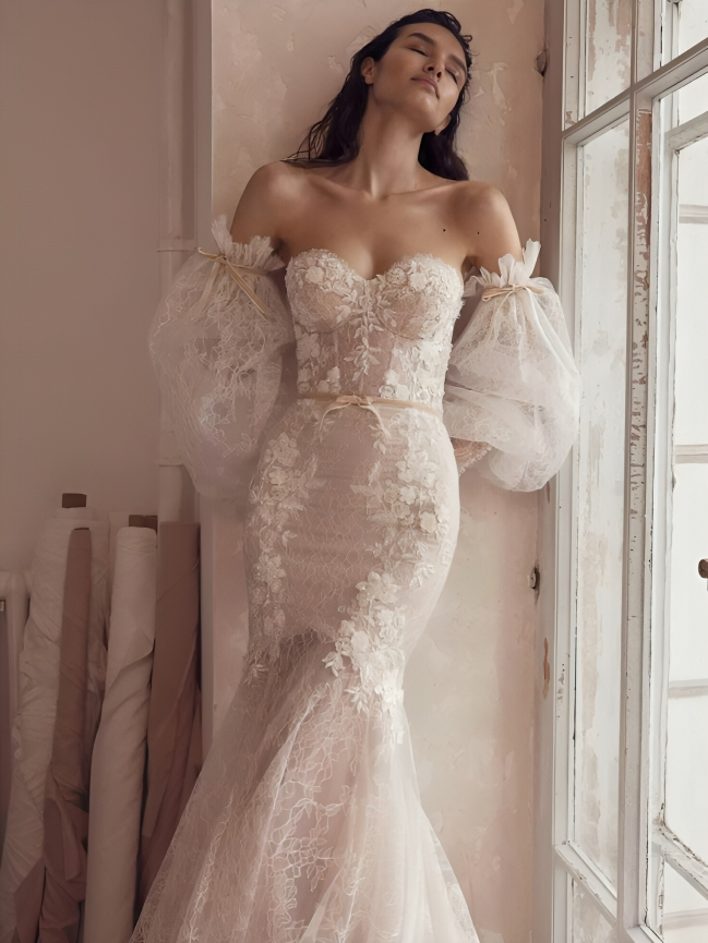 Model wearing a ricca sposa gown